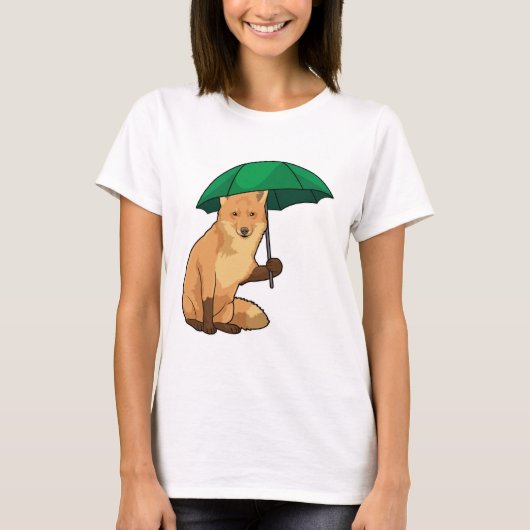 Fox met Umbrella T-shirt (Voorkant)