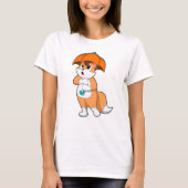 Fox met Umbrella T-shirt (Voorkant)