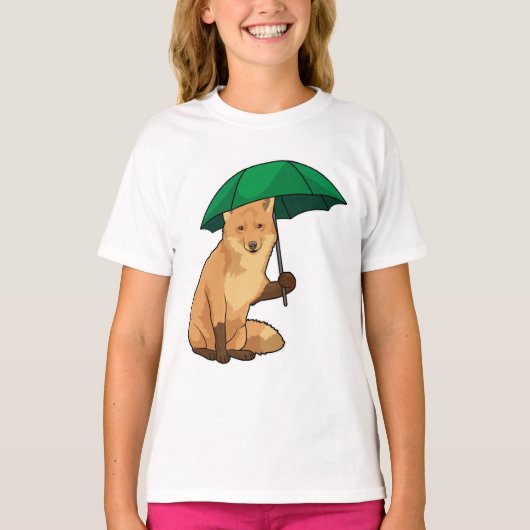 Fox met Umbrella T-shirt (Voorkant)