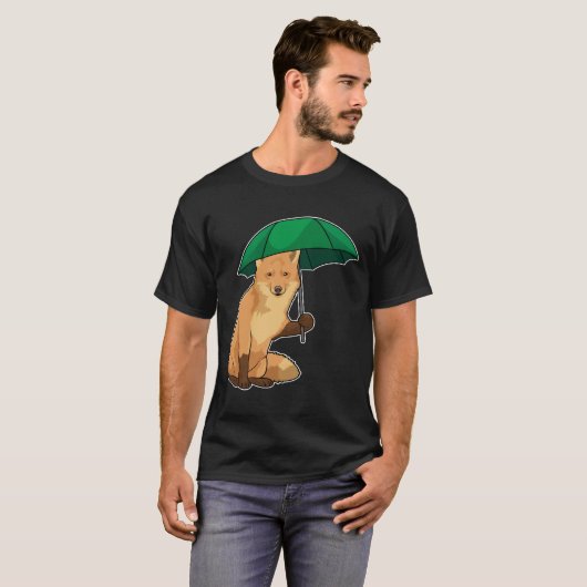 Fox met Umbrella T-shirt (Voorkant volledig)