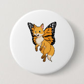 Fox met Wing Ronde Button 7,6 Cm (Voorkant)
