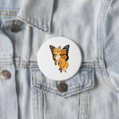 Fox met Wing Ronde Button 7,6 Cm (In situ)