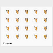 Fox met Wing Ronde Sticker (Vel)
