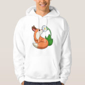 Fox met witte ventilator hoodie (Voorkant)