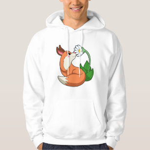 Fox met witte ventilator hoodie