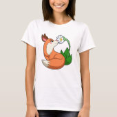 Fox met witte ventilator t-shirt (Voorkant)