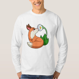 Fox met witte ventilator t-shirt