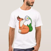 Fox met witte ventilator t-shirt (Voorkant)