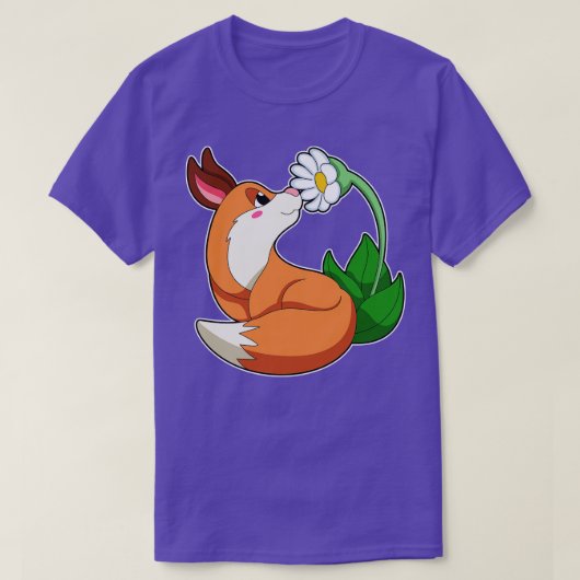 Fox met witte ventilator t-shirt (Design voorkant)