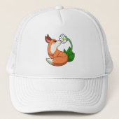 Fox met witte ventilator trucker pet (Voorkant)
