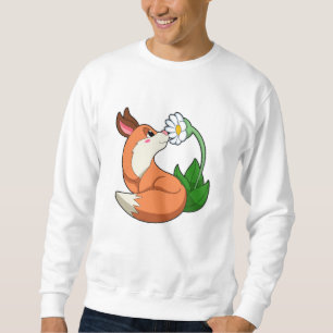 Fox met witte ventilator trui