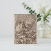 Fox met z'n dood briefkaart (Staand voorkant)