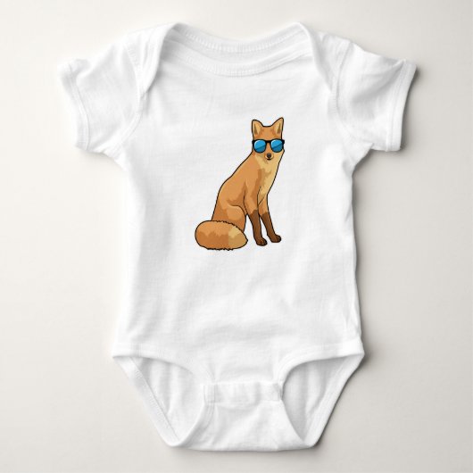 Fox met zonnebril romper (Voorkant)