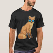 Fox met zonnebril t-shirt (Voorkant)