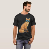 Fox met zonnebril t-shirt (Voorkant volledig)