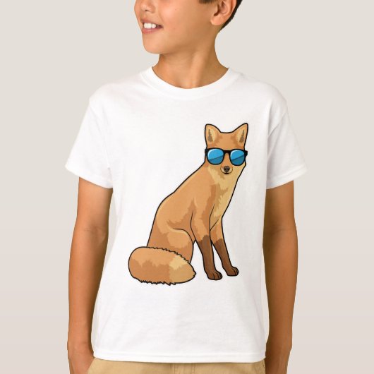 Fox met zonnebril t-shirt (Voorkant)
