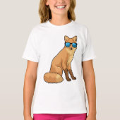 Fox met zonnebril t-shirt (Voorkant)