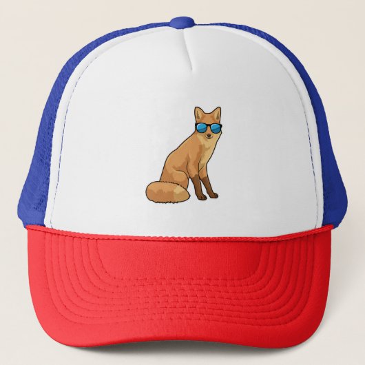 Fox met zonnebril trucker pet (Voorkant)