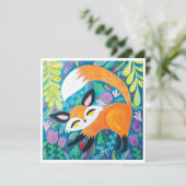 Fox Mini Art Print van Lainey Kaart (Staand voorkant)
