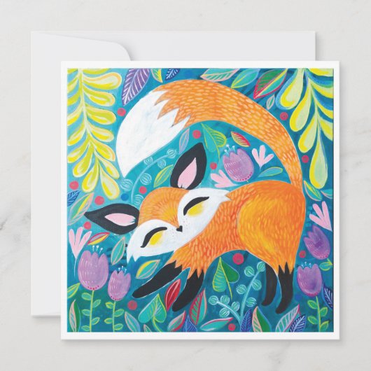 Fox Mini Art Print van Lainey Kaart (Voorkant)