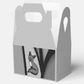Fox Modern Art Design in Zilver Bedankdoosjes (Geopend)