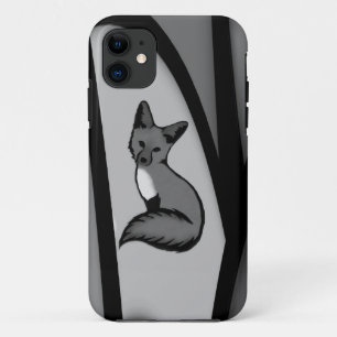 Fox Modern Art Design in Zilver Case-Mate iPhone Case