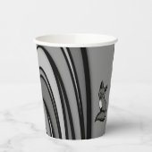 Fox Modern Art Design in Zilver Gelukkige Verjaard Papieren Bekers (Links)