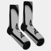 Fox Modern Art Design in Zilver Sokken (Rechts)