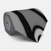 Fox Modern Art Design in Zilver Stropdas (Opgerold)