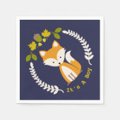 Fox Modern Boy Baby shower servetten (Voorkant)