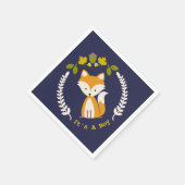 Fox Modern Boy Baby shower servetten (Hoek)