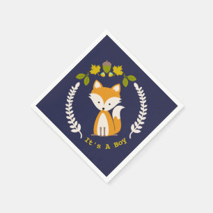 Fox Modern Boy Baby shower servetten