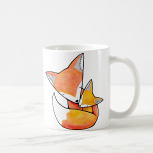 Fox Moederkind Cute Woodland Art Mok van MiKa