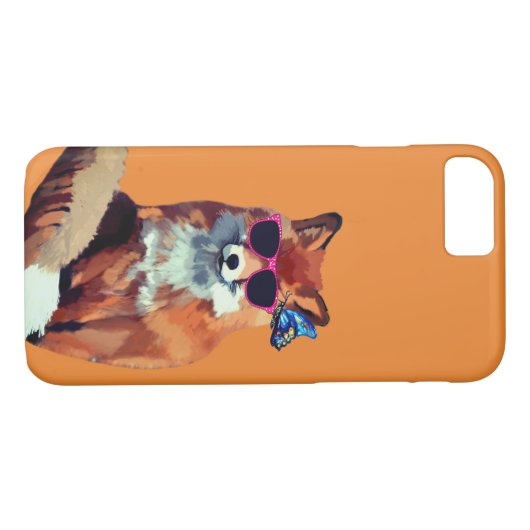 Fox Mood Apple iPhone 8/7, nauwelijks daar Case-Mate iPhone Case (Achterkant (Horizontaal))