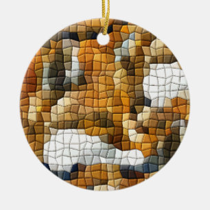 FOX MOSAIC KERAMISCH ORNAMENT