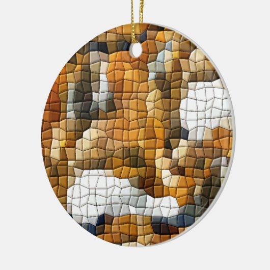 FOX MOSAIC KERAMISCH ORNAMENT (Links)