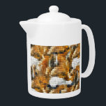FOX MOSAIC THEEPOT<br><div class="desc">Een digitaal kunstontwerp van vossen met een mozaïekeffect.</div>