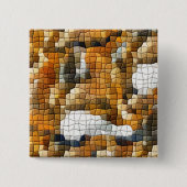 FOX MOSAIC VIERKANTE BUTTON 5,1 CM (Voorkant)