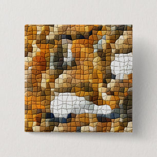 FOX MOSAIC VIERKANTE BUTTON 5,1 CM