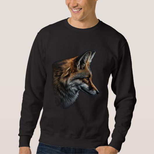 Fox motif animal  animal print fox  1 trui (Voorkant)