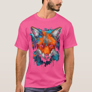 Fox Music Art Hoofdtelefoon Dier Fox T-shirt