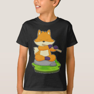 Fox muzikant fluit muziek t-shirt