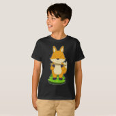 Fox muzikant fluit muziek t-shirt (Voorkant volledig)