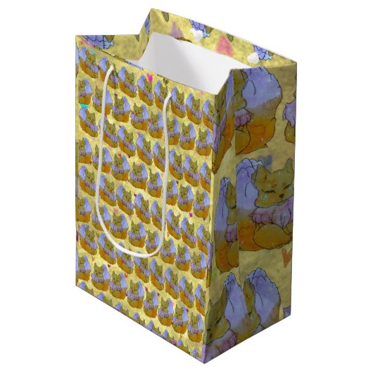 Fox named Dice Medium Cadeauzakje (Voorkant Gekanteld)