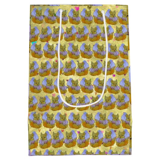 Fox named Dice Medium Cadeauzakje (Achterkant)