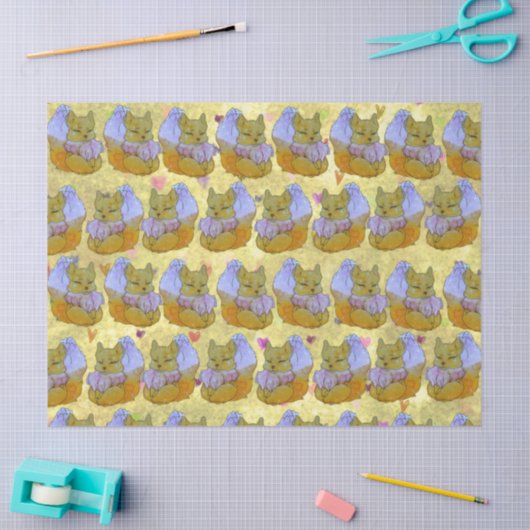 Fox named Dice Tissuepapier (Craft)