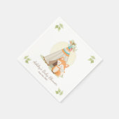 Fox Napkins woodland Baby shower Teepee pow wow Servet (Hoek)