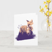 Fox Natuur Forest Outdoor Camping Wandelen Camper  Kaart (Gele Bloem)