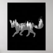 Fox Natuur Outdoor Wandelen Camping Jachtcadeau Poster (Voorkant)
