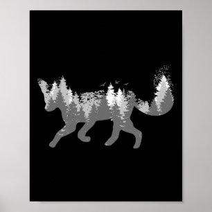 Fox Natuur Outdoor Wandelen Camping Jachtcadeau Poster